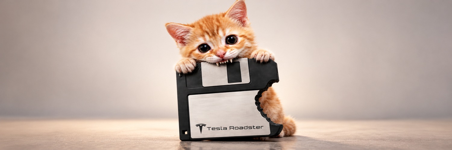 Gato Ate Tesla banner
